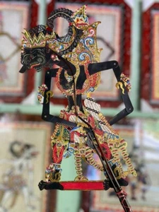 Premium Wayang Kulit Gatotkaca schwarz: Eine einzigartige hochwertige & hochwertige Schattenpuppe - Bild 1 von 8