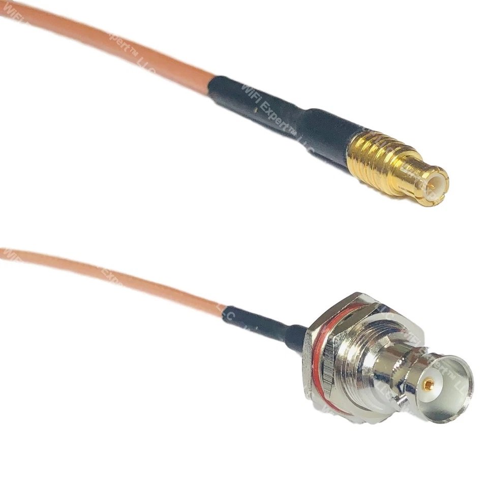 RG316 MCX MALE to BNC FEMALE BIG BULKHEAD Coax RF Cable USA-Ship - Image 1 of 1