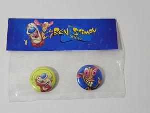 2005 The Ren & Stimpy Show DVD Promo 1,25" Button Pin Set (2) Neu Versiegelt - Bild 1 von 4