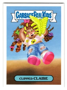 Clipped Claire 2019 Garbage Pail Kids '90s Hair Clip Fashion Parody Sticker - Picture 1 of 2