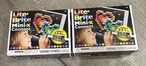 Lot Of 2 New Hasbro Lite Brite Mini X Connect 179 Pieces 80s Nostalgic Play - Picture 1 of 5