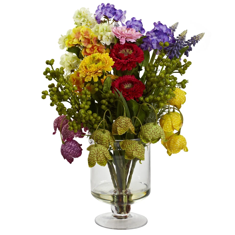 Nearly Natural Spring Floral Arrangement - Image 1 of 1