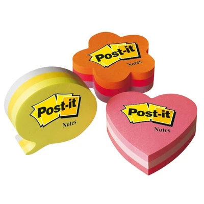 Post-it Notes Die-Cut Shape, Heart, Pink, 70 mm x 70 mm, 225 Sheets - Self-stick - Image 1 of 4