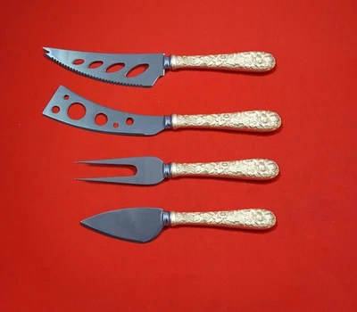 Juego de charcutería de lujo de plata esterlina Repousse by Kirk 4 piezas hecho a medida Foto 1 de 4