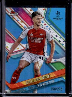 2024-25 Finest UEFA Declan Rice Sky Blue Refractor #258/275 Arsenal - Image 1 of 2