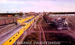 Robert West 97 Burlington Grand Island Crossing' Railroad Art Print - AP - Picture 1 of 1