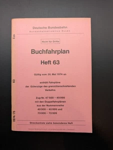 Buch Buchfahrplan Heft 63 Deutsche Bundesbahn 1974 BD Essen  - Bild 1 von 13