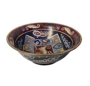 Andre by Sadek "STYLE" Bowl Decorative Hand painted Gold Trim, Heart Abstract  - Picture 1 of 22