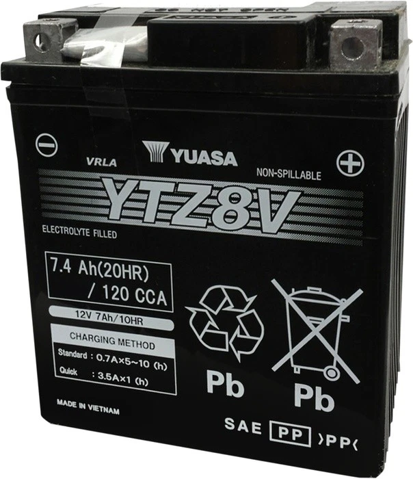 Yuasa Battery YTZ AGM Maintenance Free Factory-Activated Battery #YUAM728ZV Foto 1 de 1