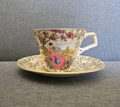 Vintage Antique H & K TUNSTALL England Lady Fayre Cup & Saucer Set - Image 1 of 4