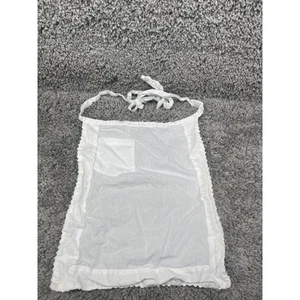 Klassische Latzschürze weiß Style 136 komplett Baumwolle Rüschen mit Tasche - Bild 1 von 7