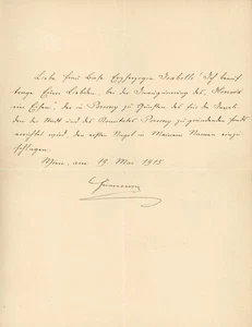 Handgeschriebener Brief von Kaiser Franz Josef I. an Erzherzogin Isabella, 1915 - Bild 1 von 4