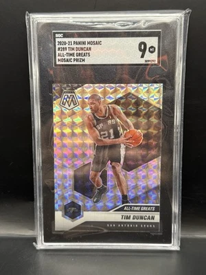 Mosaico Panini 2020-21 - Tim Duncan #289 "All-Time Greats" Mosaic Prizm. SGC 9! Foto 1 de 2