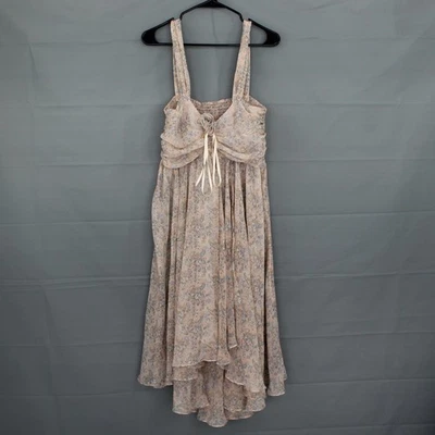Victorias Secret Dress Large Asymmetrical Ruched Floral Nightgown Coquette Fairy - Image 1 of 4