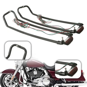 Bar Bag Saddlebag Lid Top Rail Light For Harley Road King Electra Glide 94-13 RC - Foto 1 di 9