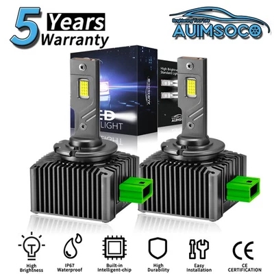 For Land Rover LR4 2010-2016 2x D3S D3R LED Headlight Bulbs High Low Beam 240W - Image 1 of 4