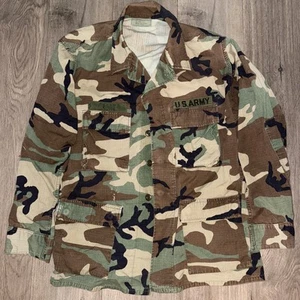 Camicia vintage US Army Woodland mimetica combattimento militare BDU M81 grande regolare - Foto 1 di 8