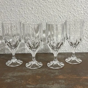 Mikasa Berkeley Crystal Set Of 4 Iced Tea Glasses Goblets 12oz Excellent Retired - Picture 1 of 6