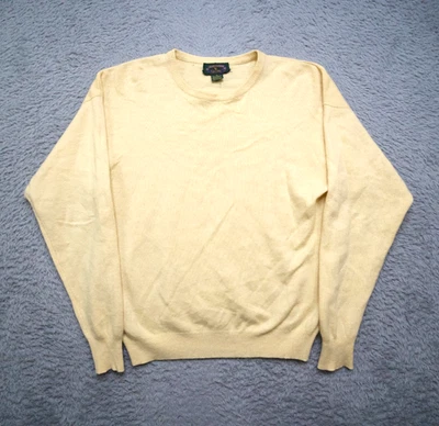 Suéter de cachemir Charter Club vintage para mujer M amarillo cuello redondo suave cálido Foto 1 de 4