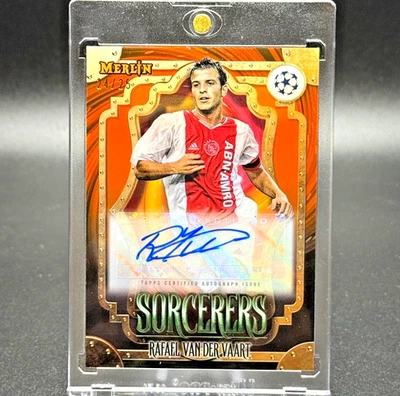 Rafael Van Der Vaart 2023 Topps Merlin UCC Sorcerers Orange Refractor /25 Auto - Image 1 of 4