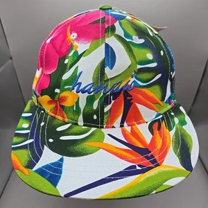 NUOVO cappello hawaiano hawaiano ricamato multicolore floreale snapback copricapo - Foto 1 di 7