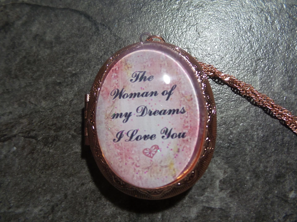МЕДАЛЬОН РОЗОВОЕ ЗОЛОТО ЖЕНЩИНА МОЕЙ МЕЧТЫ Я ЛЮБЛЮ ТЕБЯ - Изображение 1 из 1