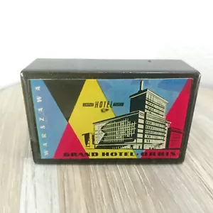 Warszawa Grand Hotel Orbis Black Plastic Slide Box - See Condition - Picture 1 of 11