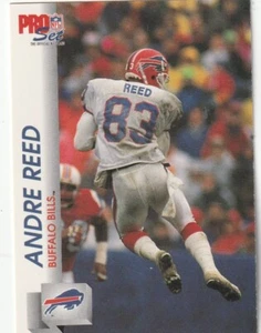 FREE SHIPPING-MINT-1992 Pro Set Andre Reed #444 PLUS BILLS BONUS CARDS - Picture 1 of 1
