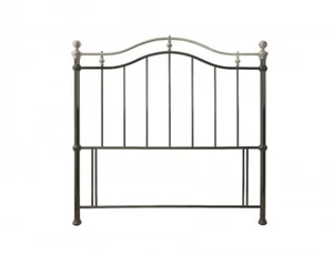 BENTLEY DESIGNS CHLOE 4FT6 DOUBLE BLACK NICKEL METAL HEADBOARD - STORE CLEARANCE - Picture 1 of 1