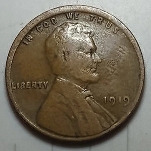 1919 Lincoln Wheat Cent Misaligned Dies Error - Picture 1 of 2
