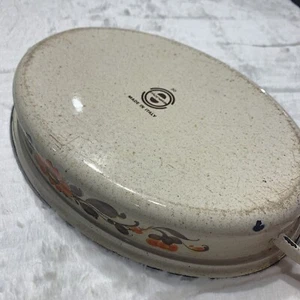 VTG Moneta Floral Enamelware #30 Made In Italy - Picture 1 of 6