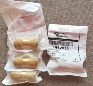 4 Brass Push-To-Connect 3/4" Straight Union DOT Nylon Tube Air Fitting ALKON LOT - Picture 1 of 3