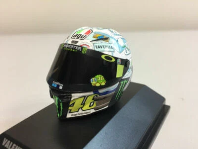 MINICHAMPS VALENTINO ROSSI AGV CASCO 1/8 YAMAHA 2017 TEST SEPANG 399170076 - Immagine 1 di 3