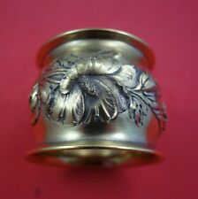 Les Cinq Fleurs by Reed and Barton Sterling Silver Napkin Ring Vermeil Dated