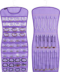ANZORG Dual sided Jewelry Hanging Organizer Closet Necklace Holder for Earrings