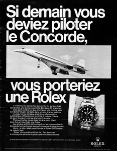 Rolex GMT-Master If You Were Flying The Concorde Original 1968 ¡Anuncio impreso vintage! - Imagen 1 de 1