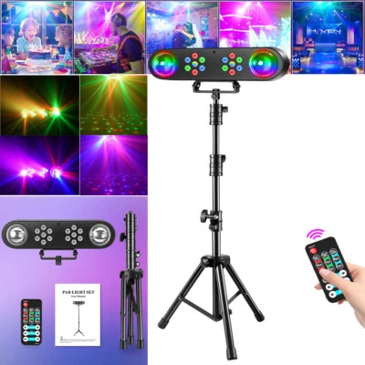 Complete Professional Disco Ball Stage LED Lights Band DMX System &Stand Remote - Image 1 of 4