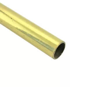 Smooth Bright Brass Stair Carpet Rod Tubing 1/2"OD 36" Renovators Supply - Picture 1 of 2