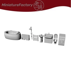 Juego de muebles de baño LaoYao 1/64 - Imagen 1 de 2