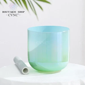 CVNC 432Hz 7" Dream Green Alchemy Chakra Crystal Singing Bowl Sound Heal - Picture 1 of 5
