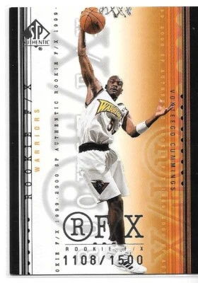 VONTEEGO CUMMINGS ROOKIE SERIAL /1500 1999-00 SP AUTHENTIC 112 GS  WARRIORS - Image 1 of 4