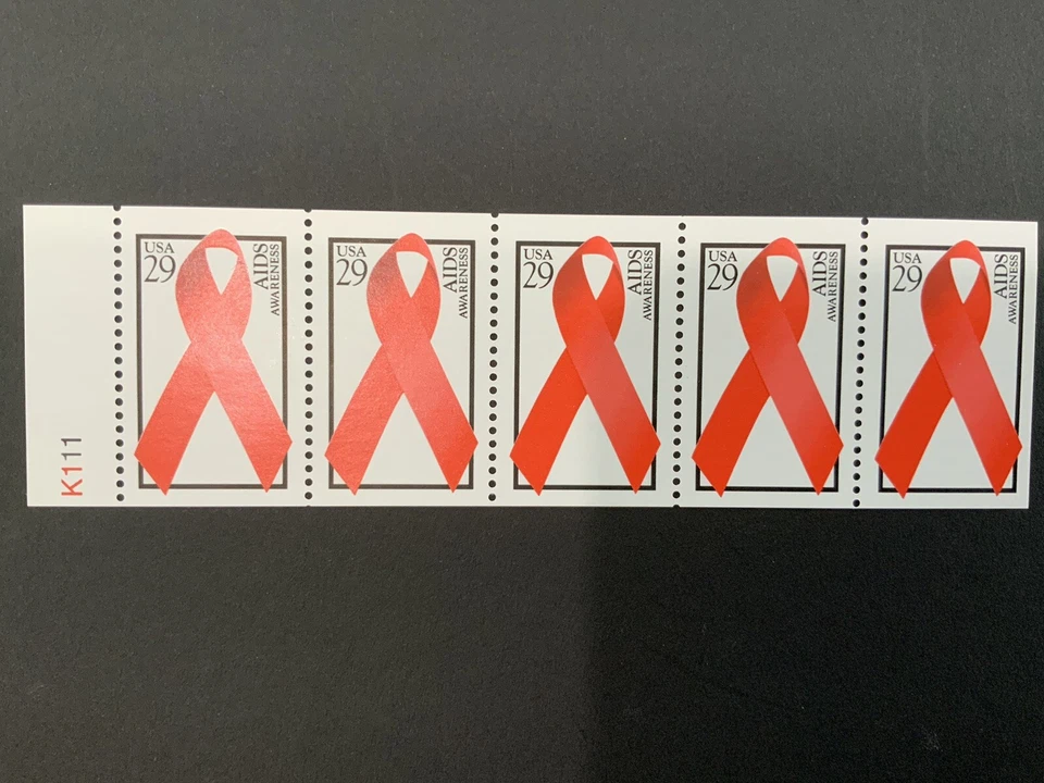 USA Booklet Pane Of 5 .# 2806a AIDS Awareness. Never Folded.NH - Image 1 of 1