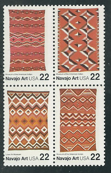 Scott  #2235/8... 22 Cent.... Navajo Art... Block of 4 - Image 1 of 1