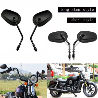 Espejos retrovisores largos negros para motocicleta Harley Davidson Sportster 883 1200 1990-2018 Foto 1 de 4