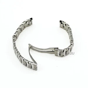 Correa de reloj pulsera de acero inoxidable de extremo recto de 14 mm para mujer - Imagen 1 de 7