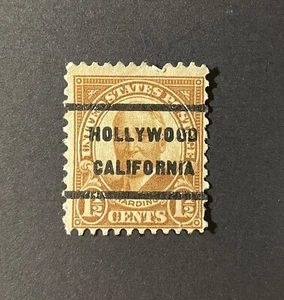 Hollywood, California Type 236 Precancel - 1½ cents Harding - U.S. #684 - CA - Picture 1 of 1