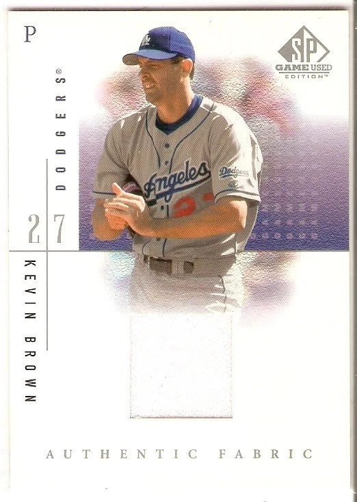 KEVIN BROWN JERSEY 2001 SP GAME USED AUTHENTIC FABRIC LOS ANGELES DODGERS - Imagem 1 de 1