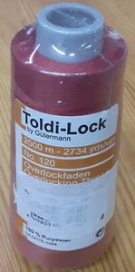 Toldi-Lock Overlocking Thread Red 2734 yds No. 120 Col. 4495 100% Polyester - Picture 1 of 9