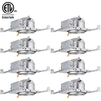 TORCHSTAR 8-Pack 6 Inch Shallow New Construction Recessed Housing, Downlight Can - Image 1 of 4