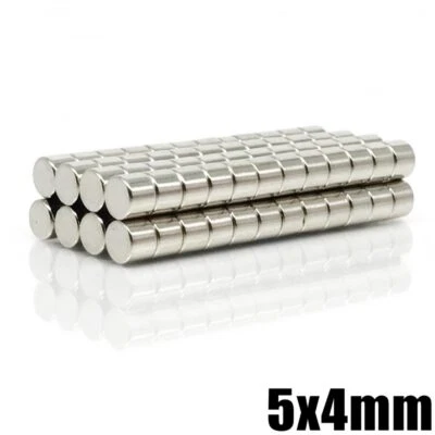 50 MAGNETI NEODIMIO 5x4 MM CALAMITA POTENTE FIMO CERAMICA MAGNETE CALAMITE - Immagine 1 di 3